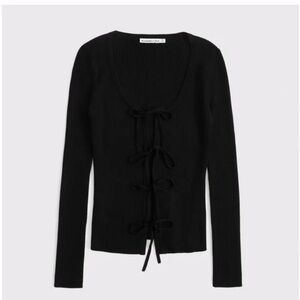 Elegant Black Ribbed Knit Top